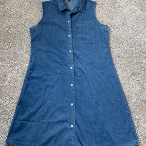 Sleeveless Denim Dress